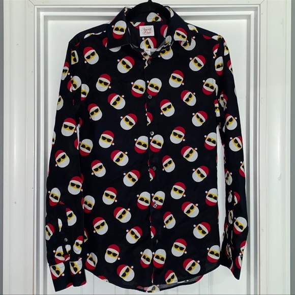 North Pole Trading Co. Happy Santa Button-up Shirt - Picture 2 of 7